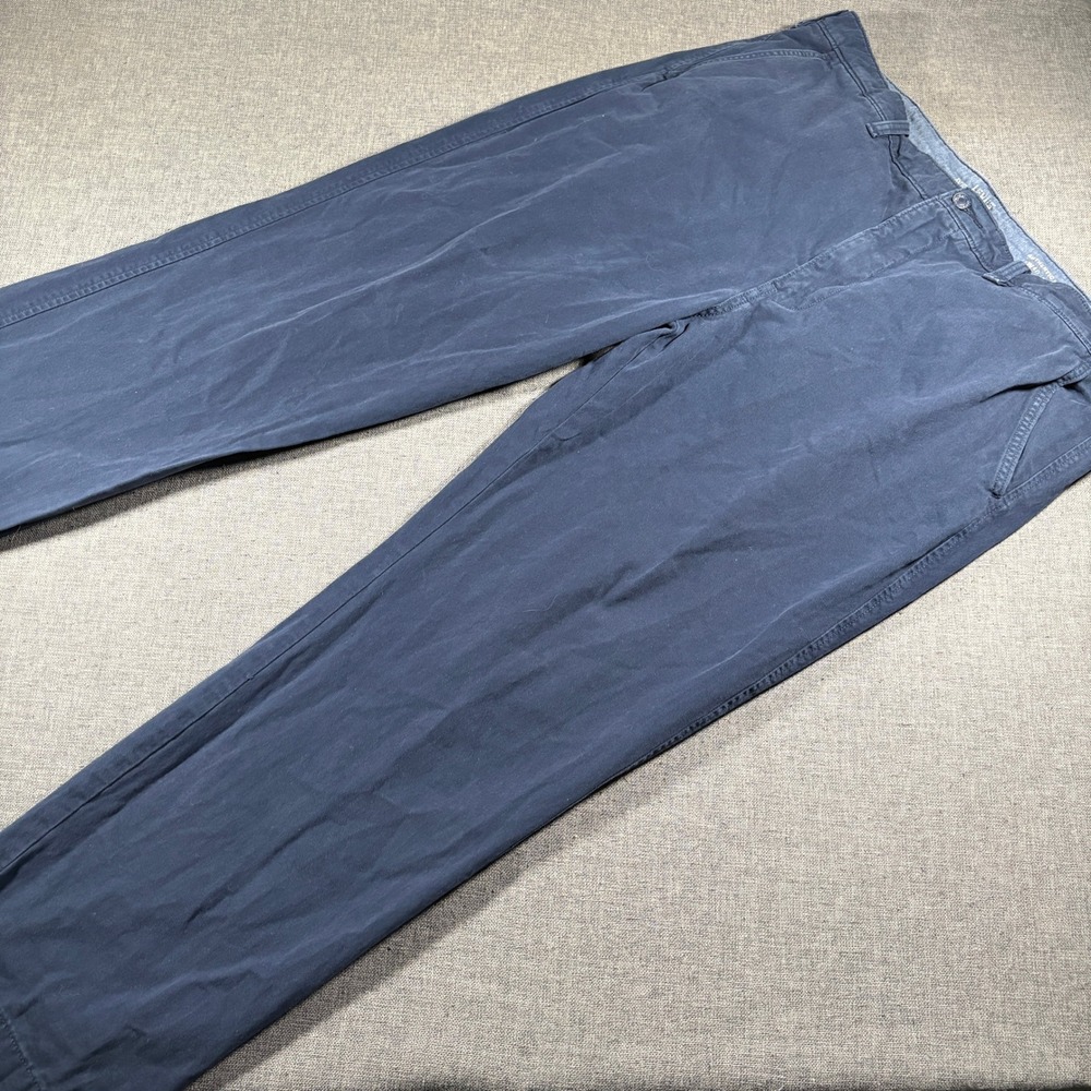 Levis KK Chino Pants Mens 40x32 Navy Blue Authentic Fit Cotton Twill Trousers